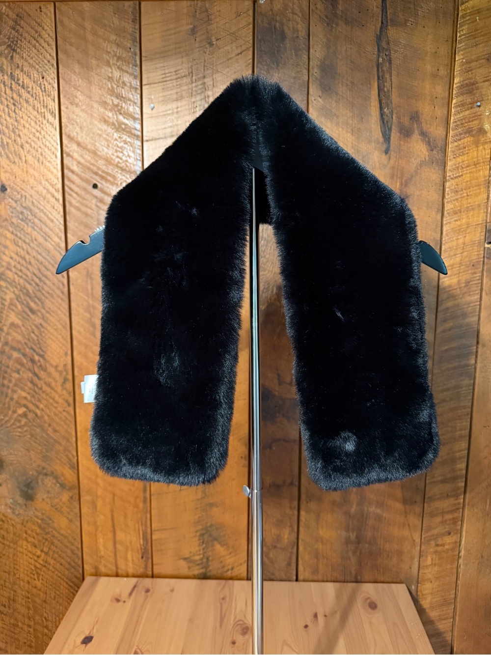 Lauren Conrad Black Faux Fur Stole Scarf Shrug Winter Wedding Prom One Size